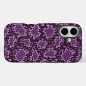 Lila Schlangendrucke Case-Mate iPhone Hülle (Rückseite (Horizontal))