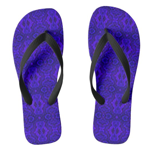 Lila Schlangenhaut Textur Flip Flops Badesandalen (Fußbett)