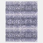 Lila Schlangenhautwerbung Fleecedecke (Vorderseite)