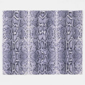 Lila Schlangenhautwerbung Fleecedecke (Vorderseite (Horizontal))