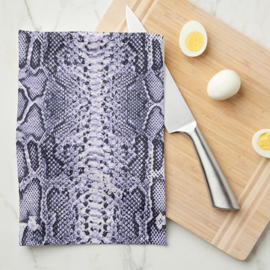 Lila Schlangenhautwerbung Geschirrtuch (Viertel Falte)