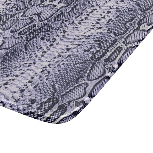 Lila Schlangenhautwerbung Schneidebrett (Ecke)