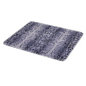 Lila Schlangenhautwerbung Schneidebrett (Ecke)