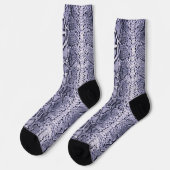 Lila Schlangenhautwerbung Socken (Linkes Detail)