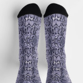 Lila Schlangenhautwerbung Socken (Oben)