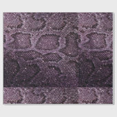 Lila Schlangenmuster Geschenkpapier (Flach)