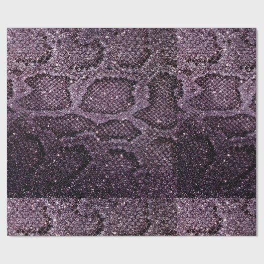 Lila Schlangenmuster Geschenkpapier (Flach)