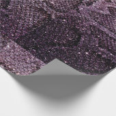 Lila Schlangenmuster Geschenkpapier (Ecke)