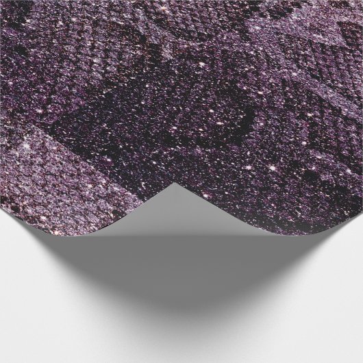 Lila Schlangenmuster Geschenkpapier (Ecke)