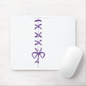Lila Schleife Mousepad (Mit Mouse)