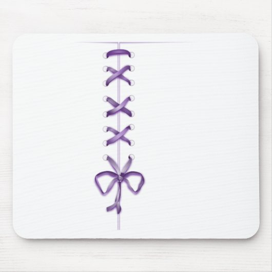 Lila Schleife Mousepad (Vorne)