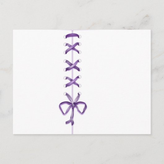 Lila Schleife Postkarte (Vorderseite)