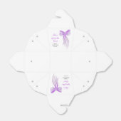 Lila Schleife - Sie knüpft den Knoten - Brautdusch Geschenkschachtel (Ungefaltet)