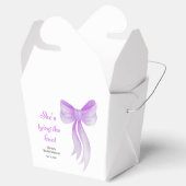 Lila Schleife Sie knüpft den Knoten Brautdusche  Geschenkschachtel (Geöffnet)