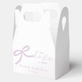 Lila Schleife Wasserfarbe Junggesellinnen-Abschied Geschenkschachtel (Geöffnet)