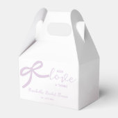 Lila Schleife Wasserfarbe Junggesellinnen-Abschied Geschenkschachtel (Vorderseite)