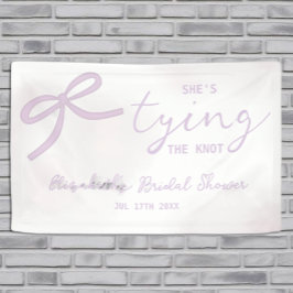 Lila Schleife Watercolor Hochzeitsdusche Banner