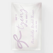 Lila Schleife Watercolor Junggesellinnenabschied Banner (Vertikal)