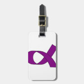 Lila Schleife Zeichnend Gepäckanhänger (Vorderseite vertikal)