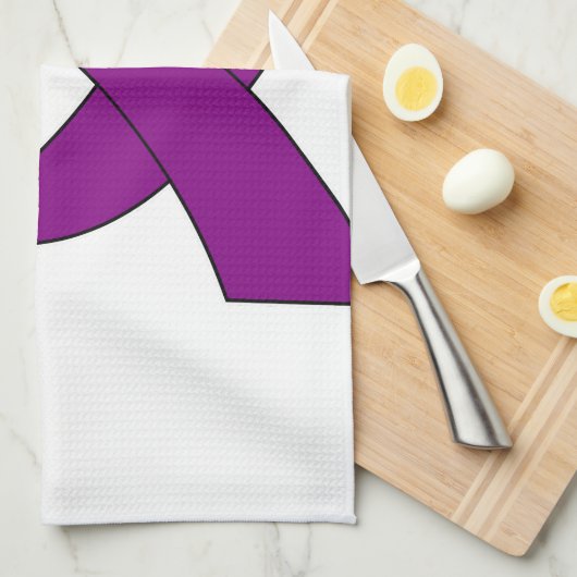 Lila Schleife Zeichnend Geschirrtuch (Viertel Falte)