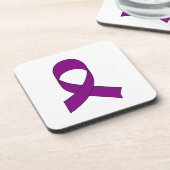 Lila Schleife Zeichnend Getränkeuntersetzer (Linke Seite)