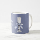 Lila Schleifenkerze Leuchtet Hell Kaffeetasse (VorderseiteRechts)