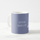 Lila Schleifenkerze Leuchtet Hell Kaffeetasse (Vorderseite Links)