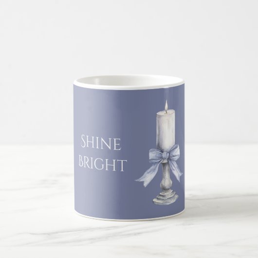 Lila Schleifenkerze Leuchtet Hell Kaffeetasse (Mittel)