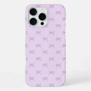 Lila Schleifenmuster Coquette Mädchenhaft Frühling iPhone 16 Pro Max Hülle