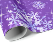 Lila Schleifpapier für Schneeflocken Geschenkpapier (Rolleneckpunkt)