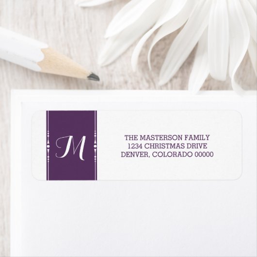 Lila, schlichte Weihnachtsadressen (Insitu)