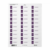 Lila, schlichte Weihnachtsadressen (Vorne)