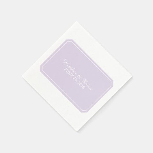 Lila, schlichtes Papier Napkins Serviette (Ecke)