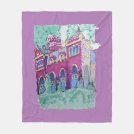 Lila Schloss in Budapest Fleecedecke