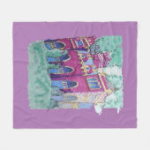 Lila Schloss in Budapest Fleecedecke (Vorderseite (Horizontal))