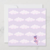 Lila Schloss Messe Geburtstag Thema mit Märchen Dankeskarte (Rückseite)