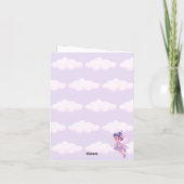 Lila Schloss Messe Geburtstag Thema mit Märchen Einladung (Rückseite)