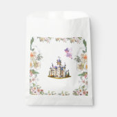 Lila Schloss Messe Geburtstag Thema mit Märchen Geschenktütchen (Vorderseite)