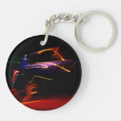 lila Schlüsselanhänger (Rückseite)