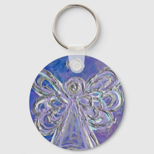 Lila Schlüsselanhänger des Silberangels