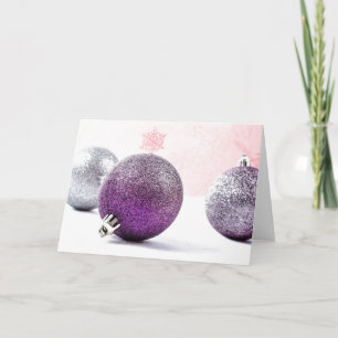 Lila Schmerzempfindlichkeit Ornamente Feiertagskarte