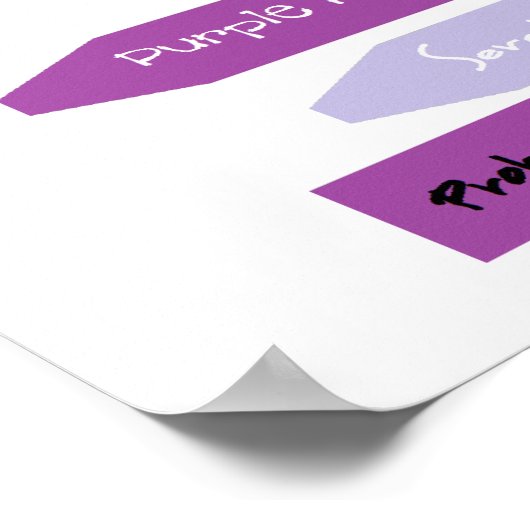 Lila Schmerzzeichen Poster (Ecke)