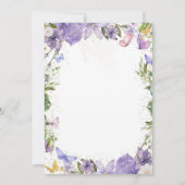 Lila Schmetterling 1. Geburtstag Einladung für Jun (Rückseite)