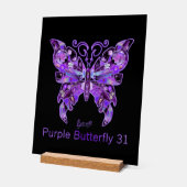 Lila Schmetterling 31 Acrylschild (Winkel)