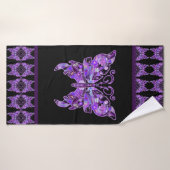 Lila Schmetterling 31 Badehandtuch (Badehandtuch)