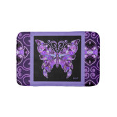 Lila Schmetterling 31 Badematte (Vorderseite)