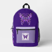Lila Schmetterling 31 Bedruckter Rucksack (Vorderseite)
