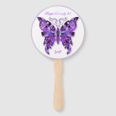 Lila Schmetterling 31 Fächer (Rückseite)