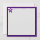 Lila Schmetterling 31 Flachbildschirm Karte (Rückseite)