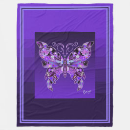 Lila Schmetterling 31 Fleece Blanket